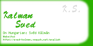 kalman sved business card